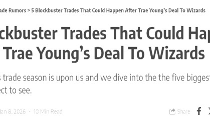 开云官网-勇士5换1，湖人3换1，马刺4换1，活塞5换1！联盟5笔大交易将达成